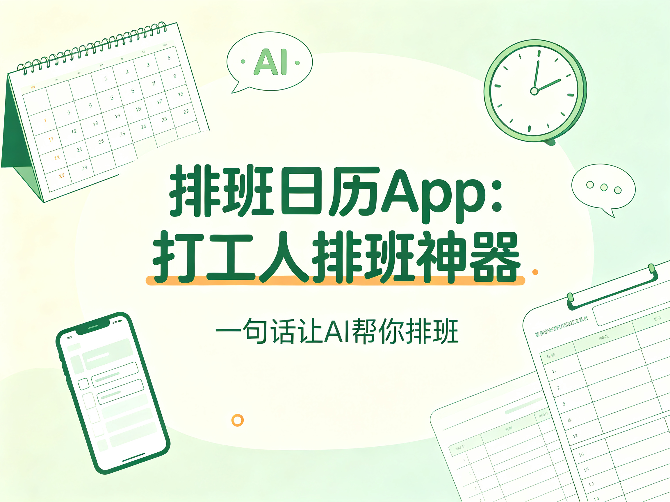 排班日历App：打工人排班神器，一句话让AI帮你排班